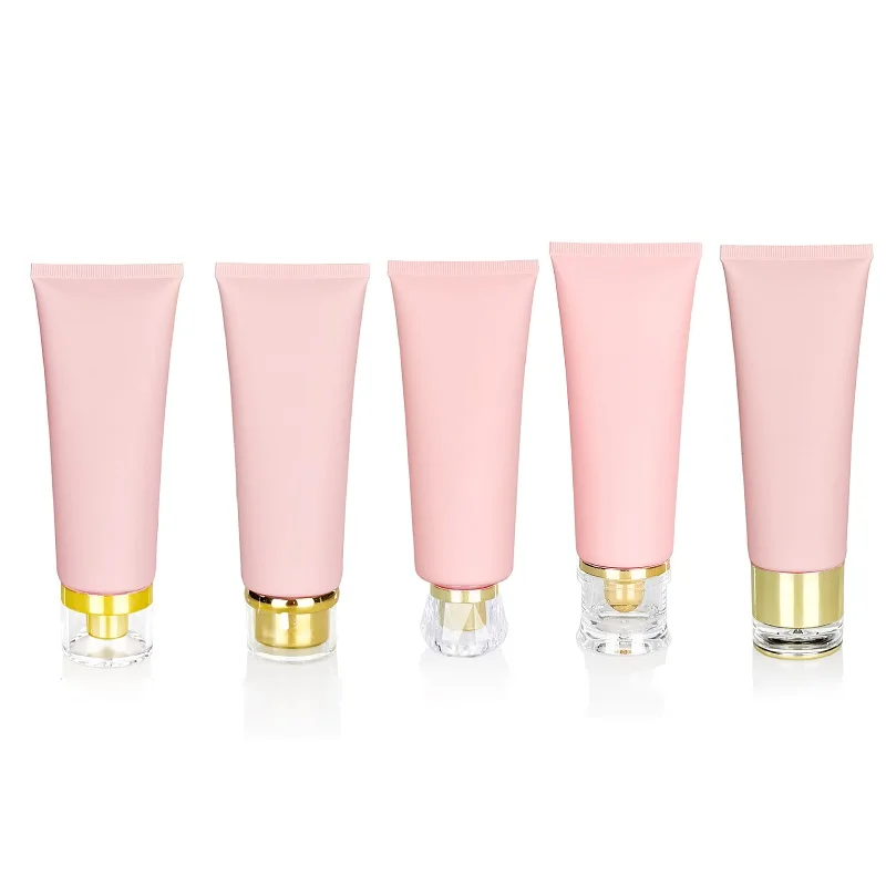 

20pcs 100ml Facial Cleanser Hand Cream Squeeze Soft Tubes Frosted Pink Cosmetic Shampoo Body Lotion Soft Plastic Squeeze Tubes