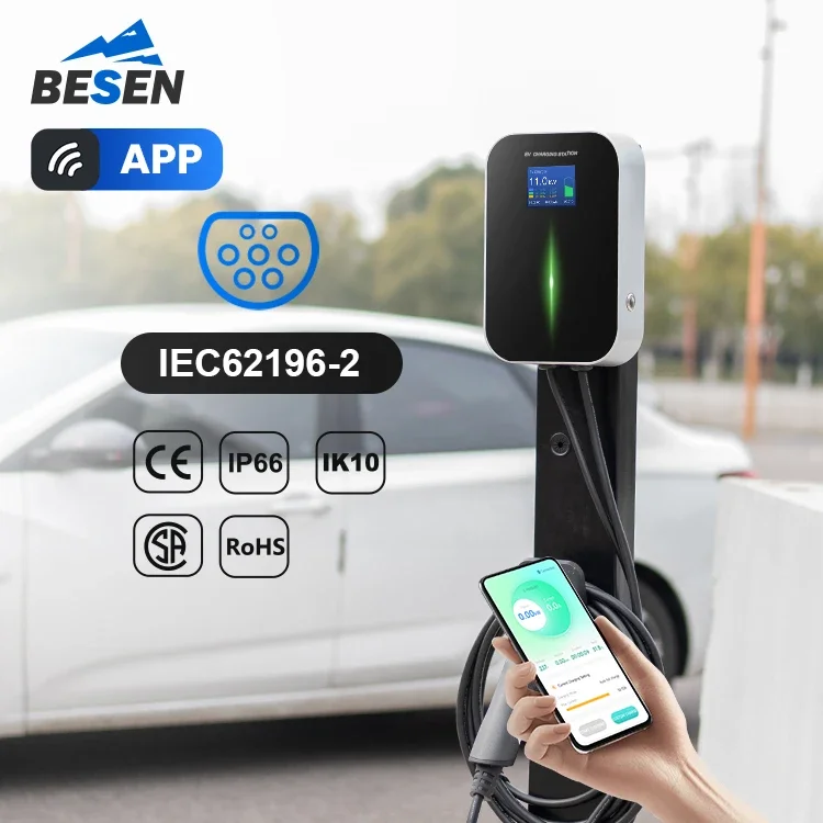 Besen 11kw 16A 3 fases wifi wallbox ev carga estación de carga de coche eléctrico para vehículo eléctrico