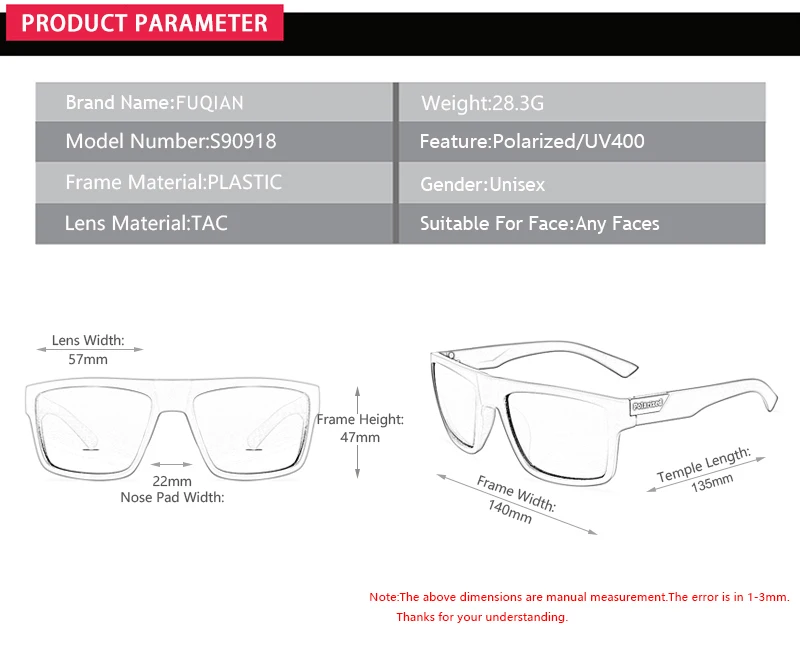 Stilvolle Sport Polarisierte Sonnenbrille Männer Frauen Fashion Square Männliche Sonnenbrille Vintage Fahren Angeln Outdoor Shades UV400 – Detail 8
