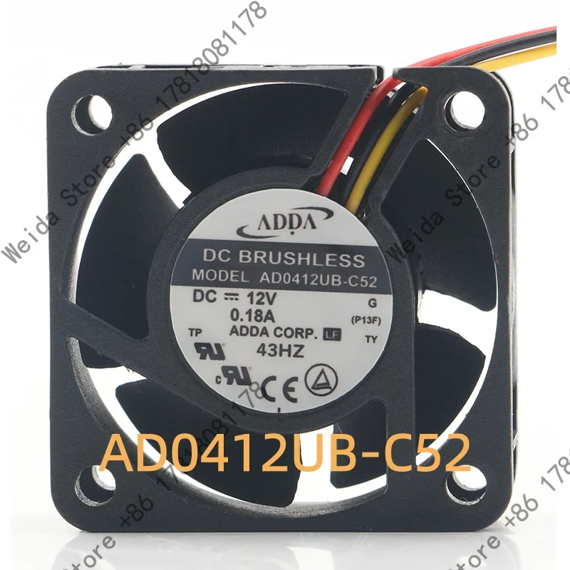 

Новый оригинальный тайваньский вентилятор ADDA 24V 48V 4020 40X40X20MM 4CM, трехпроводной, для блока питания AD0412UB-C52, DC12V 0.18A