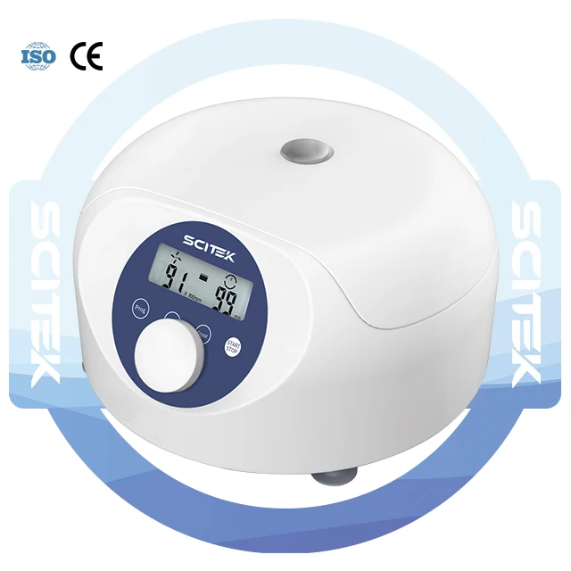SCITEK 4000 RPM Mini Centrifuge with DC Motor 890xg RCF Supports Continuous Operation for Lab Use with up to 2ml PCR Tubes