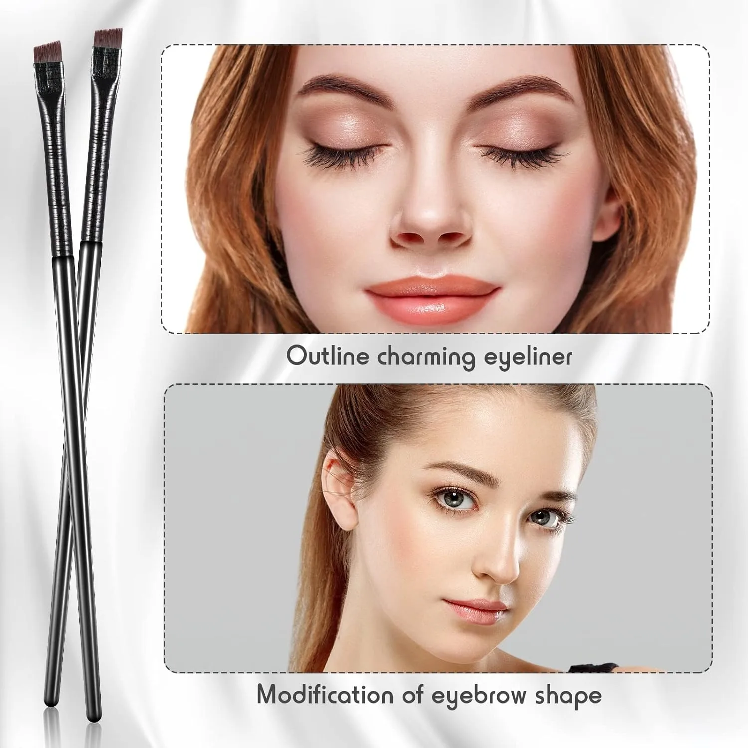 Micro Blade Liner Brush – Ultradünne 3 mm abgewinkelte Bürste für chirurgische Präzision im Eyeliner, Augenbrauen-Styling und Lippenkonturierung |   Profes