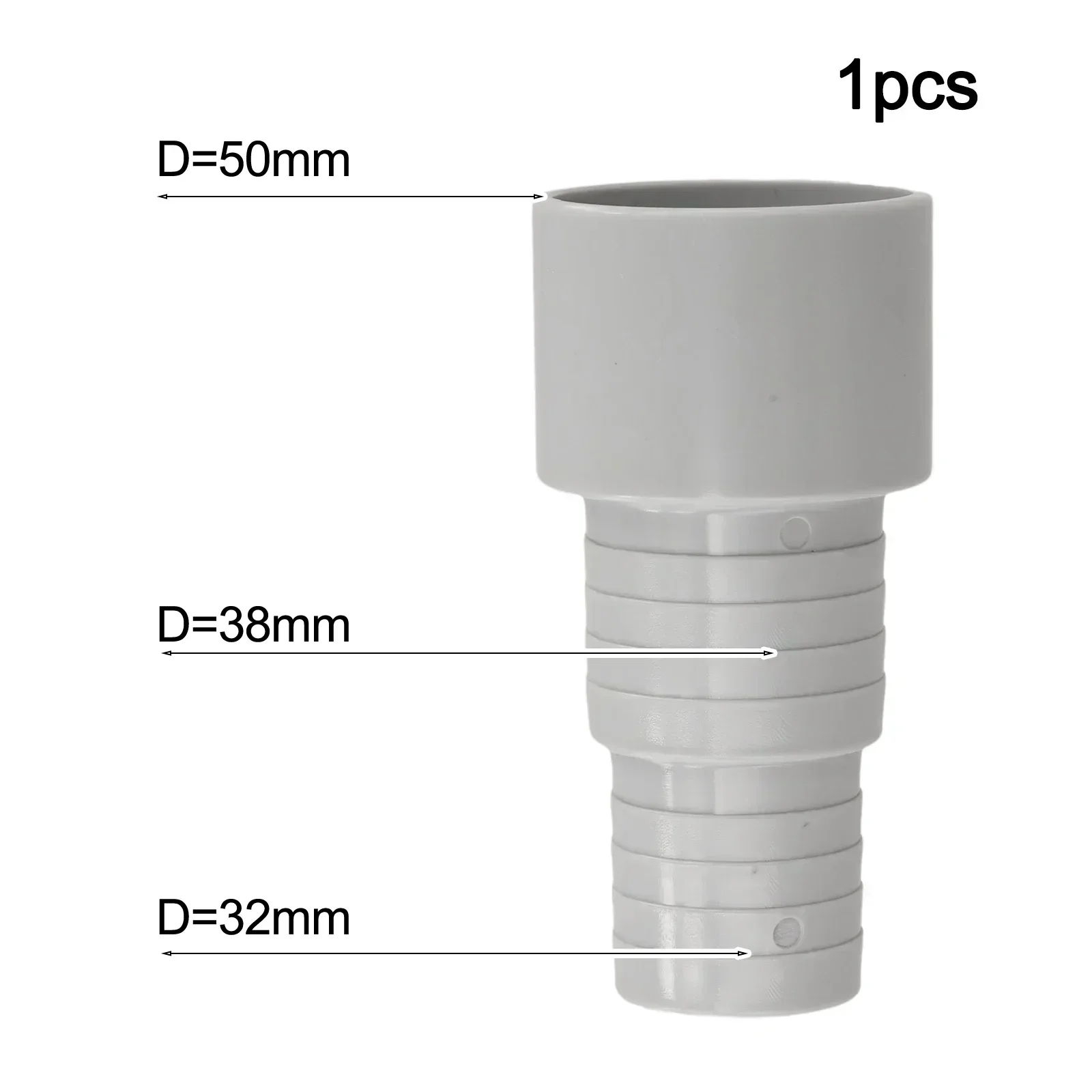Para manguera de 32 Mm, adaptador de bomba de piscina con enchufe de 50 Mm, mantenimiento de piscina, adaptador compacto para piscina, ajuste seguro, diseño compacto