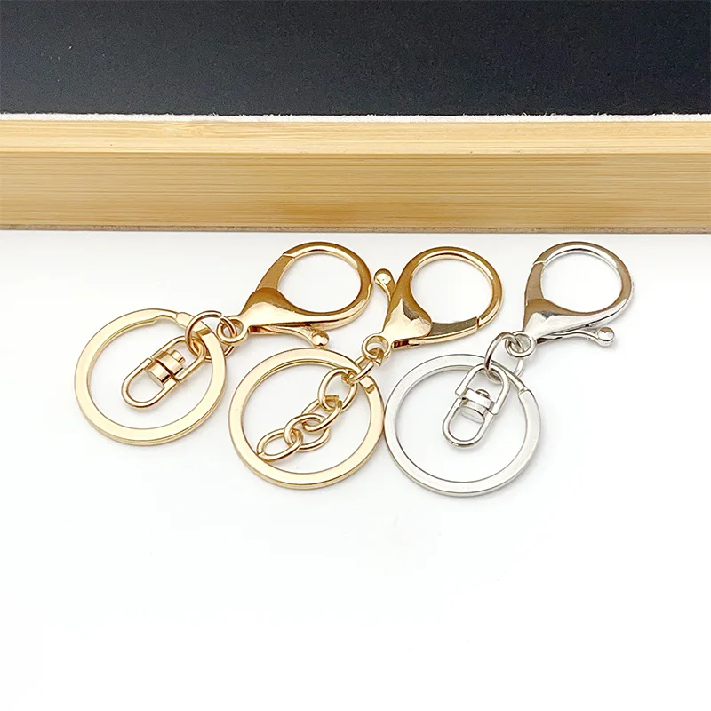 6/30Pcs Metall Große Karabinerverschluss Schlüssel Kette Trennung Ring Schlüssel Verschluss Lock Ring Hause DIY Tasche Spielzeug anhänger Zubehör Großhandel – Detail 8