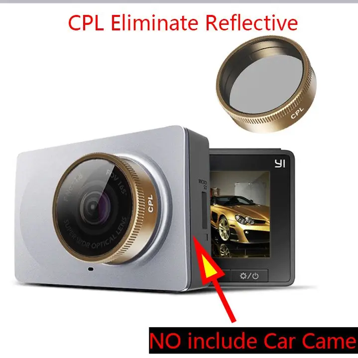 for Xiao Yi Car Dvr Camera For CPL Eliminate reflective for Yi Dash Cam gold CPL Polarizing Glas of XIAO YI Car dvr