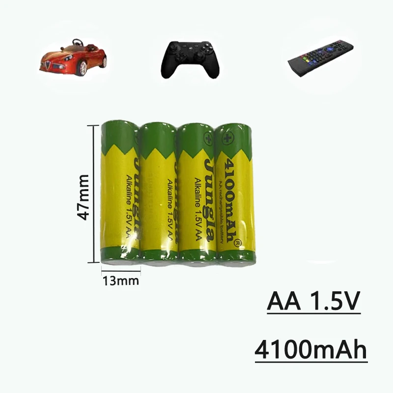 

4~8 PCS AA Battery 4100mah 1.5V Alkaline Rechargeable Batery For Led Light、 Toy、 Mp3