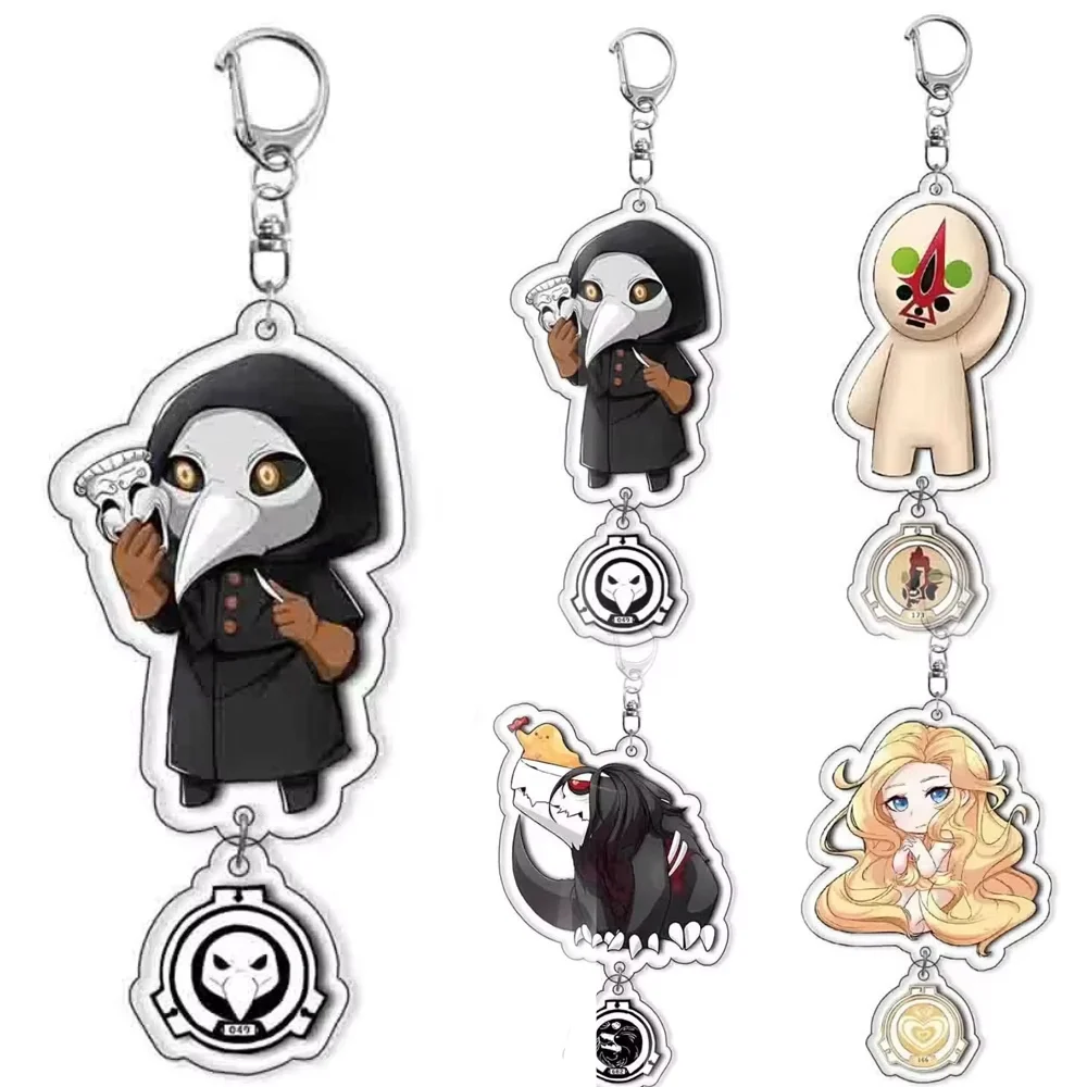 SCP Foundation Anime Badge Keychain Accessories Halloween Cosplay The Sculpture 173 049 682 166 Figures Pendant Prop Gift Toy