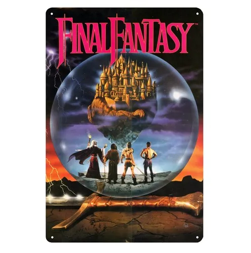Final Fantasy Retro-Videospiel Metallposter Blechschild