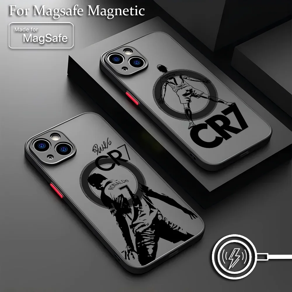 Mr Football C-cR7-R-Ronaldos Phone Case For Samsung Galaxy S25 S24 S23 S22 S21 S20 FE Plus Ultra 5G Matte Magnetic Back Cover