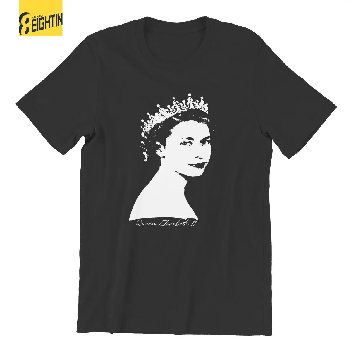 Queen Elizabeth II Retro Men's T Shirts Jubilee Platinum Humorous Tees Short Sleeve Round Collar T-Shirts Pure Cotton Clothes