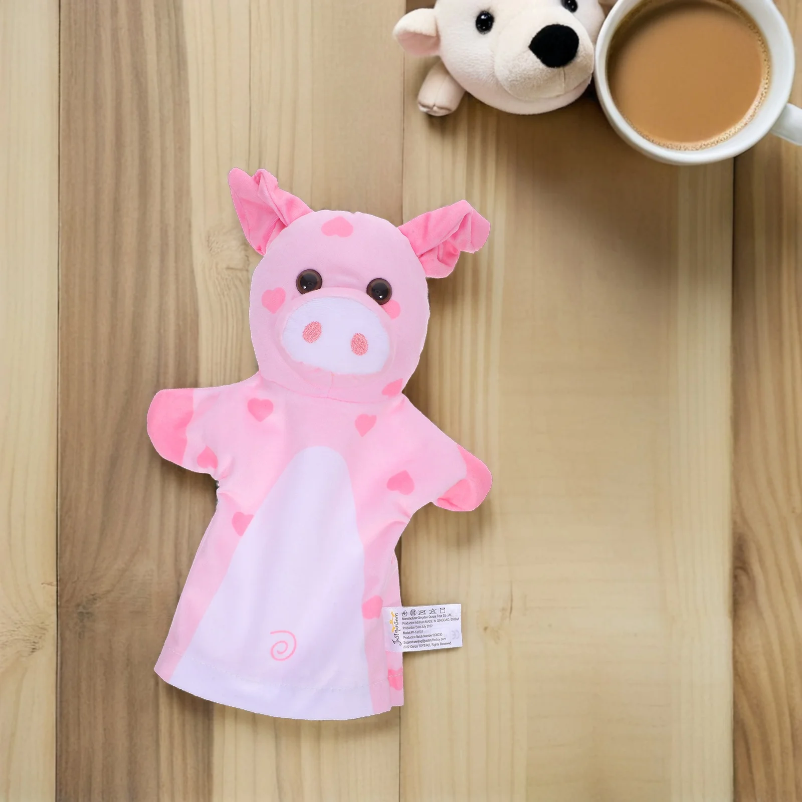 Handpop met boerderijdieren Leuk varken Zacht veilig materiaal Interactief Fantasiespel Storytelling Klaslokaal Dierenspeelgoed voor peuters