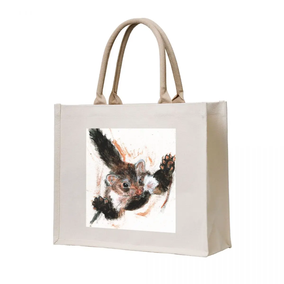 

Stone realistic marten Tote Bag eco bag folding Gift bag foldable reusable canvas shopping