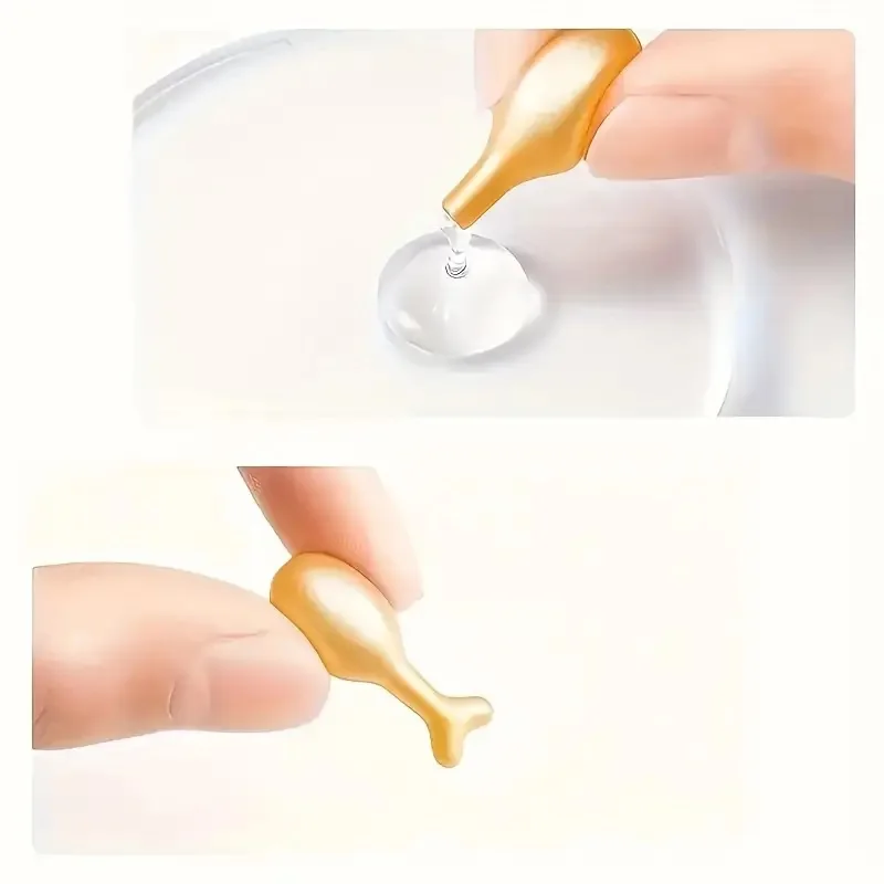 Placenta and Hyaluronic Acid Essence Capsules - Deeply Nourishes and Moisturizes the Skin, Revealing Youthful Skin, Suitable for Locking in Moisture on the Face and Neck - Easy to Carry, Use Anytime,  image 4