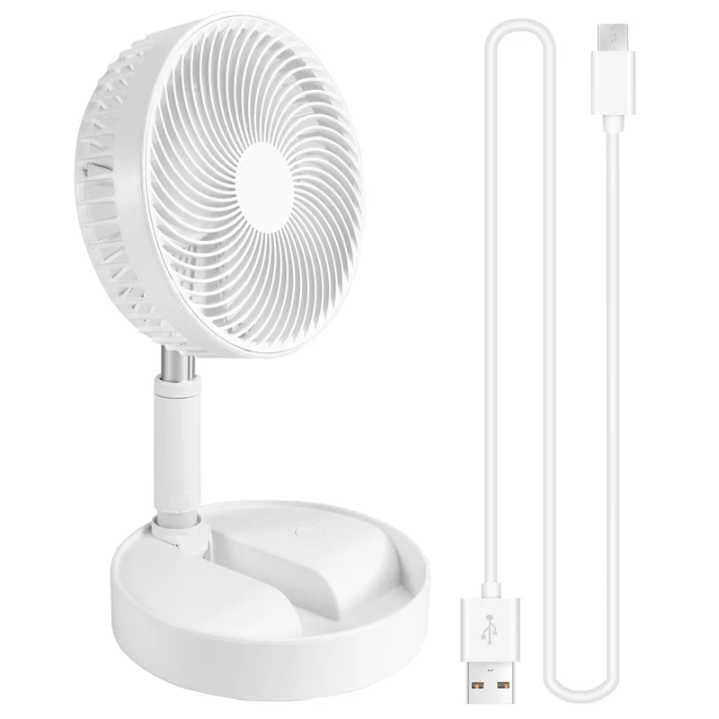 

Портативный телескопический вентилятор USB перезаряжаемый складной мини-электрический вентилятор для общежития и активного отдыха офисный настольный вентилятор