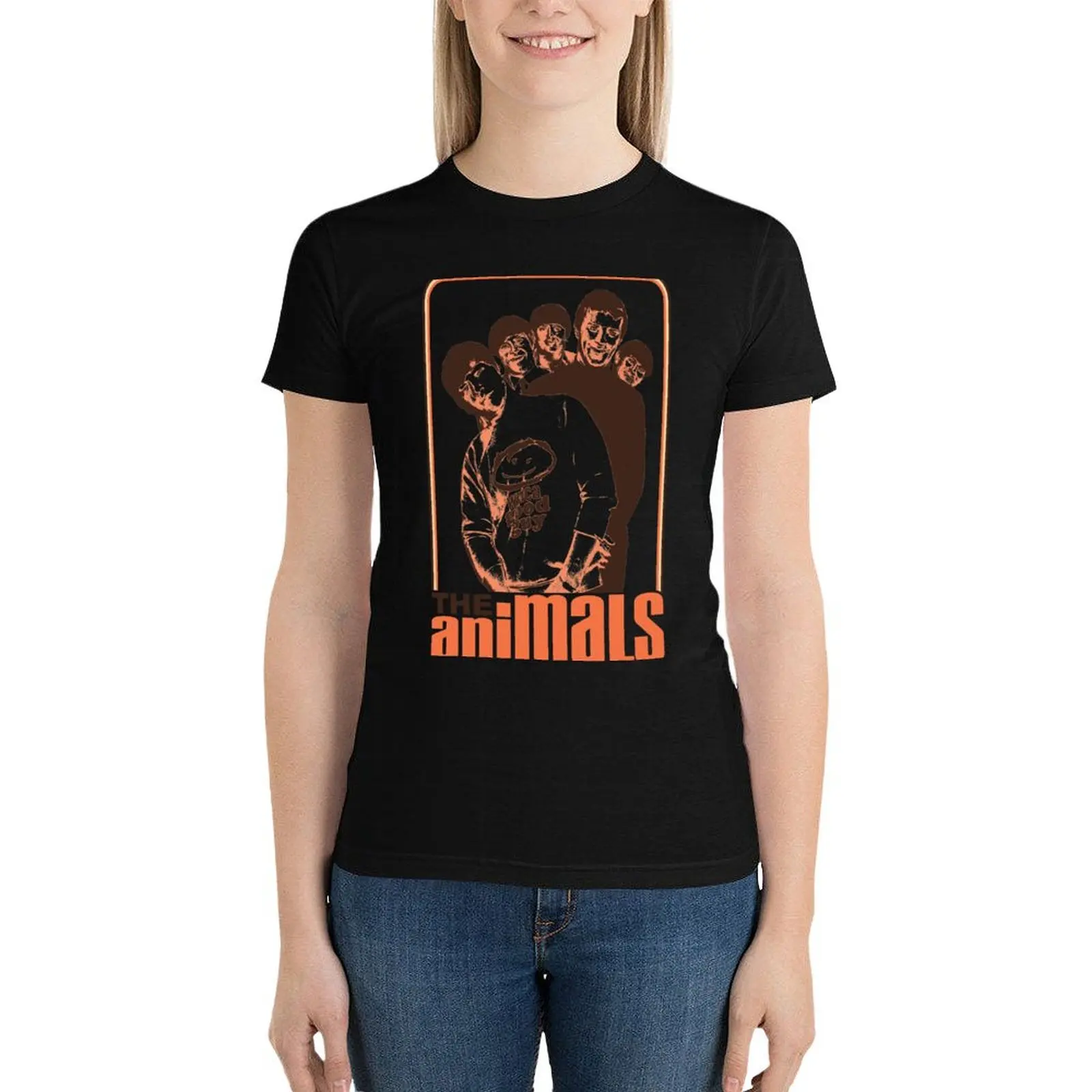 The Animals 60s Rock Band T-Shirt aesthetic clothes summer top tops Short sleeve tee t-shirts for Women loose fit