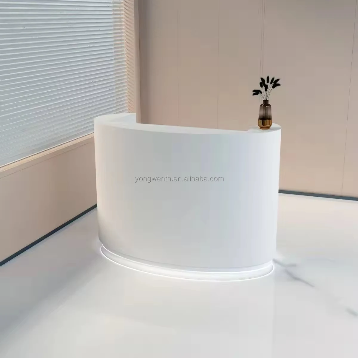 

Custom Reception Desk Beauty Salon Counter Small Reception Desk Nail Salon Circular Reception Desk