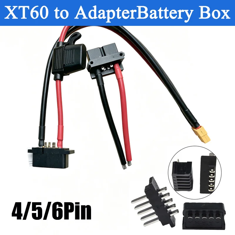 Image of XT60 auf 6-Pin Adapter Batteriebox 4/5-Pin Entladeanschluss Hailong G80/No.1 Typ 2 E-Bike Power Batteriebasis Ersatzteil