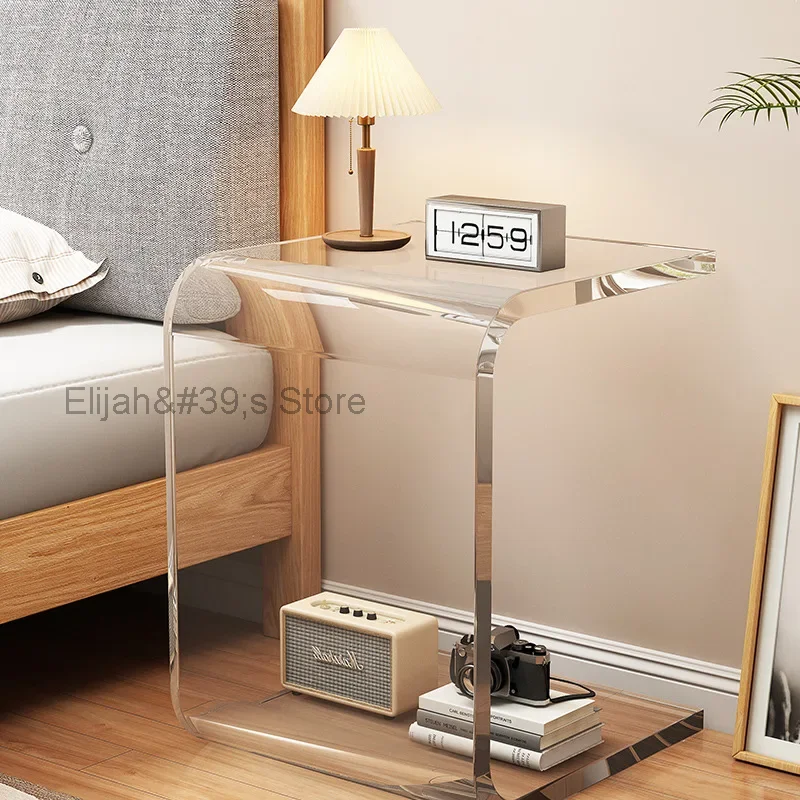 

Simple And Light Acrylic Sofa Side Small Apartment Living Room Design Sense Tea Table Household Bedroom Bedside