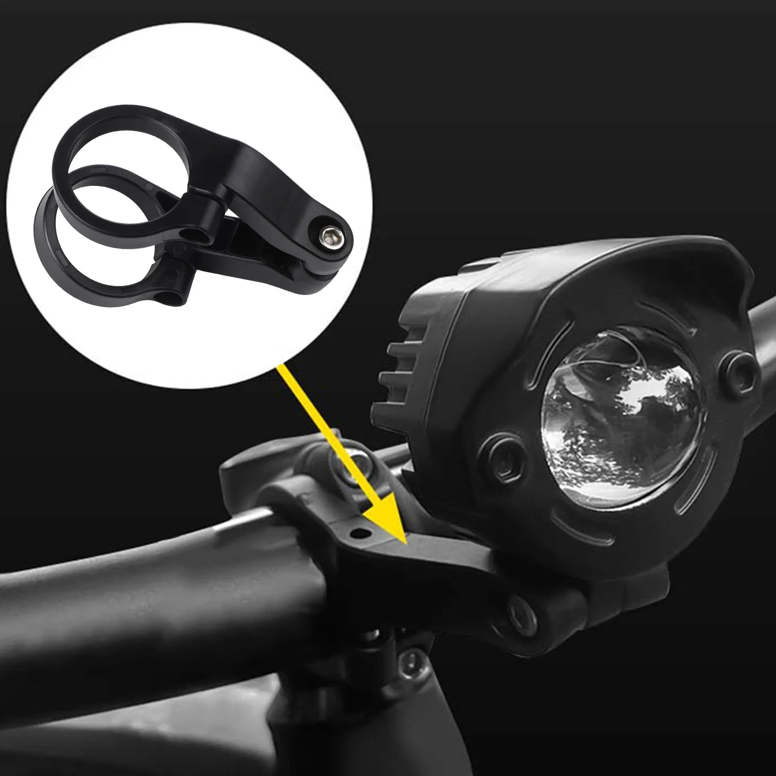 

1/2 Pcs E-Bike Headlight Fixed Bracket Adjustable Lamp Holder For Most Electric Bike Scooter 31.8mm Handlebar Accessories