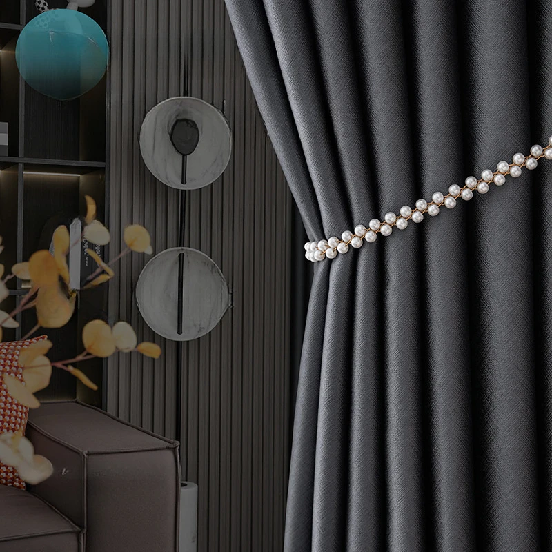 

High Blackout Curtain Sun Protection, Heat Insulation, Sound Insulation New Style Light Luxury Bedroom Living Room High Quality