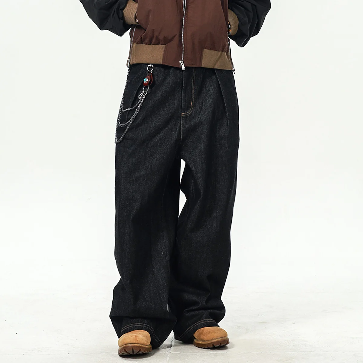 Jeans Men Loose Casual Wide Leg Denim Pants Unisex Japanese Harajuku Streetwear Fashion Baggy Jeans Trousers Couple
