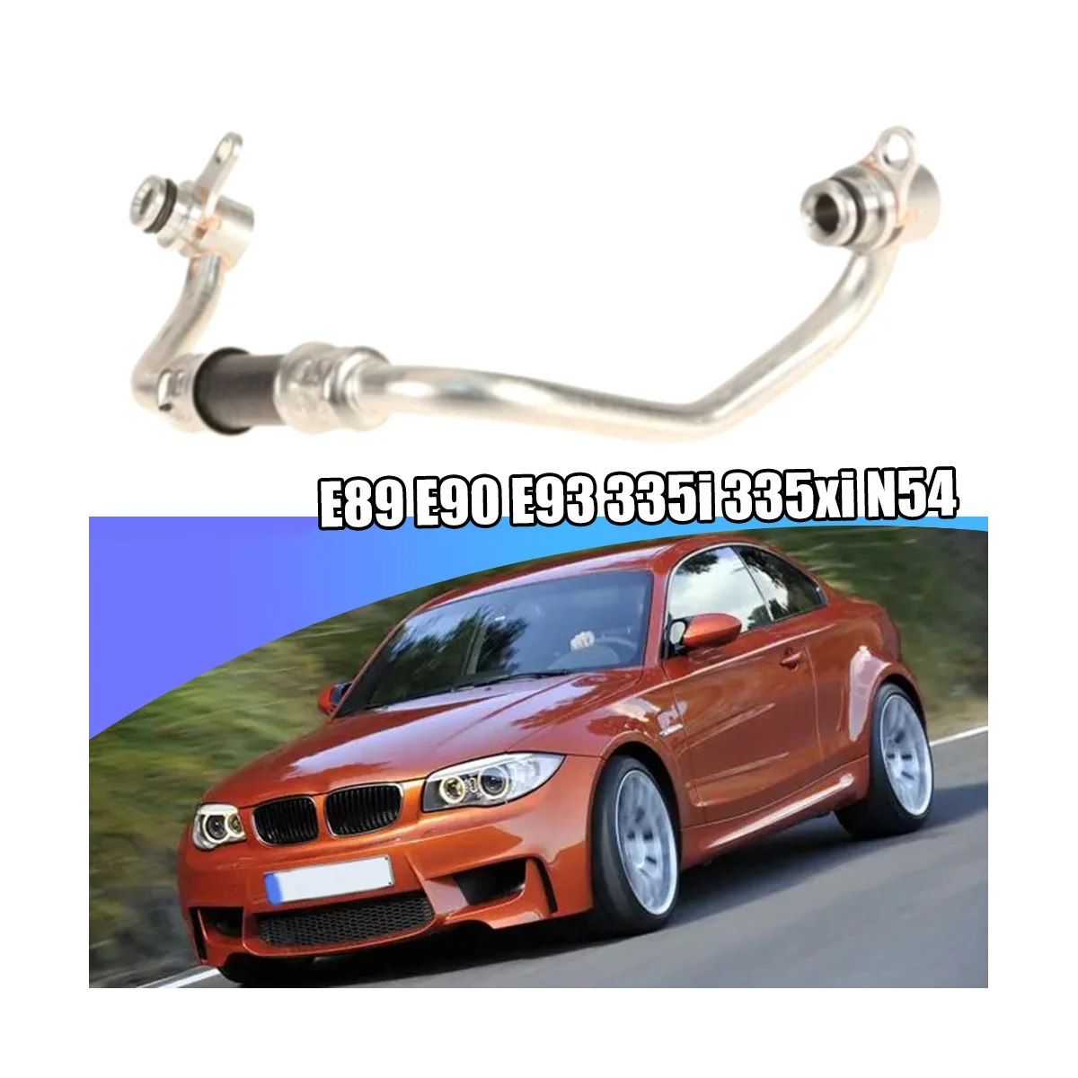 11537558901 Turbocharger Coolant Supply Return Hose for BMW E89 E90 E93 335I 335Xi N54