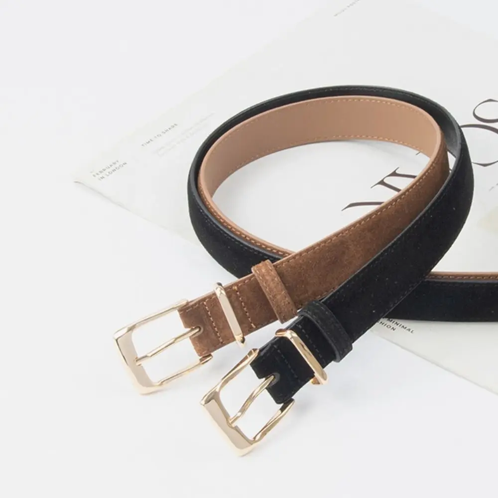 

Gifts Luxury Design Suede Leather Belt Casual Trendy Business Waist Strap Versatile Trouser Dress Belts