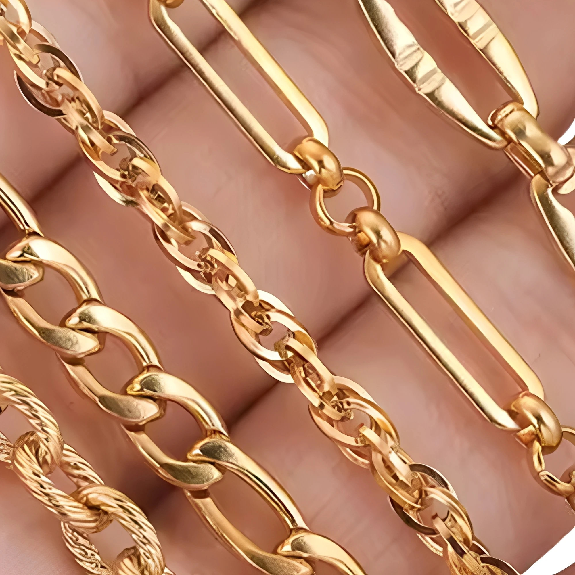 1 Meter Stainless Steel Large Heavy Chunky Hip Hop Punk Link Gold Color Chains DIY Jewelry Materials Handmade Necklace Bracelet image 4