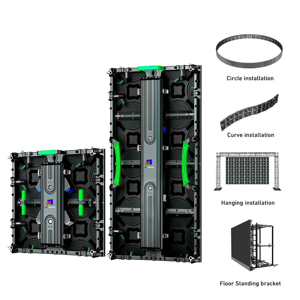 Indoor Outdoor 500x500 1000mm P2.6 P2.9 P3.9 P4.81 Stage Background LED Video Wall Seamless Splicing Rental Led Display Screens