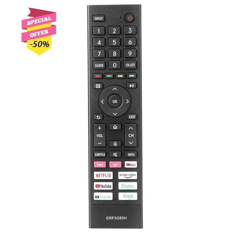 ERF3G80H IR Remote Control For Hisense TV 55U7G 65U7G 75U7G 85U7G 43A7G 50A7G 55A7G 65A7G 75A7G 85A7G 43A7HAU 50A7HAU 55A7HAU