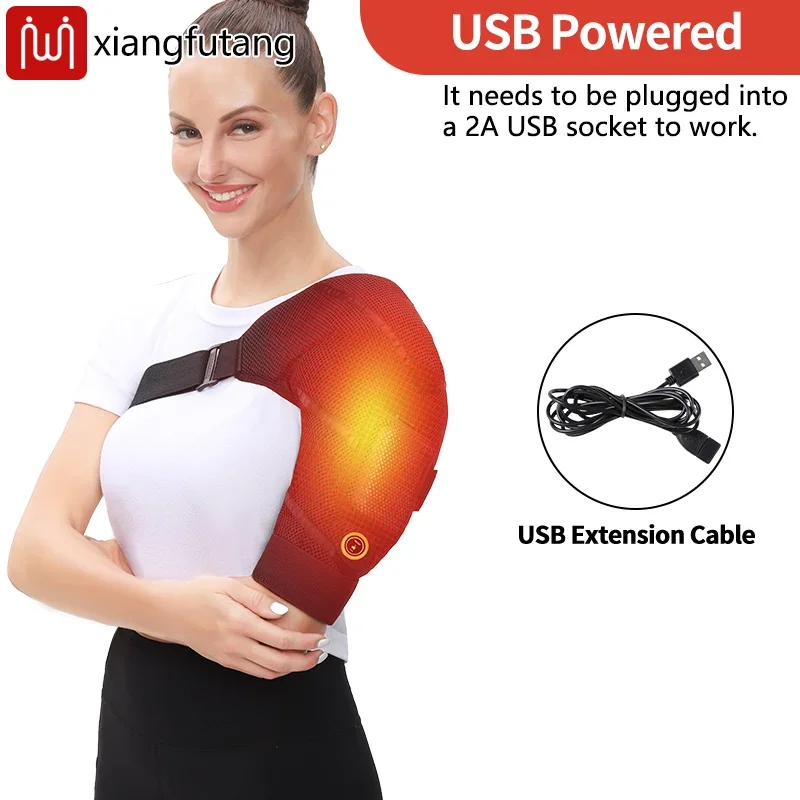 Electric Heated Massage Shoulder Brace Relief Heating Pads with 3 Temperature Settings Suitable for Left And Right