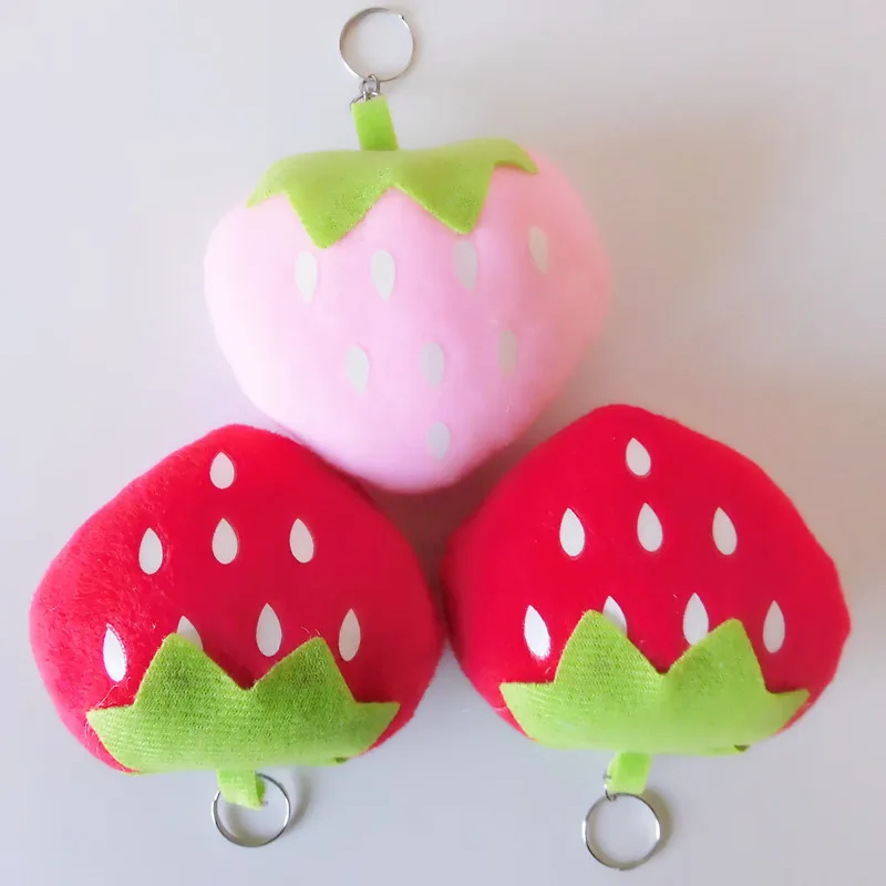 1pc Plush Toys Cute Strawberry Pendants Bags Clothing Accessories kawaii Birthday gift