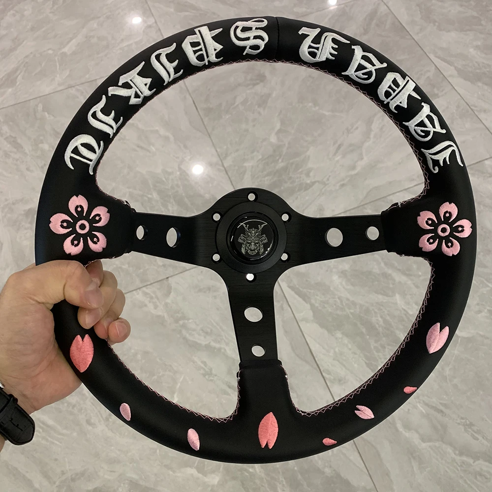 TIYPEOR Self-designed JDM Sakura Racing 90mm Deep Dish 12.6inch Steering Wheel