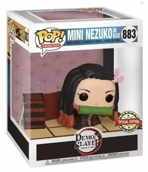 Funko Pop Demon Slayer Nezuko Kamado 868 #   1264 #   Mini Nezuko en Caja # Figura de Vinilo 883 de 10 cm, Muñeco Coleccionable de PVC, Modelo de Juguete