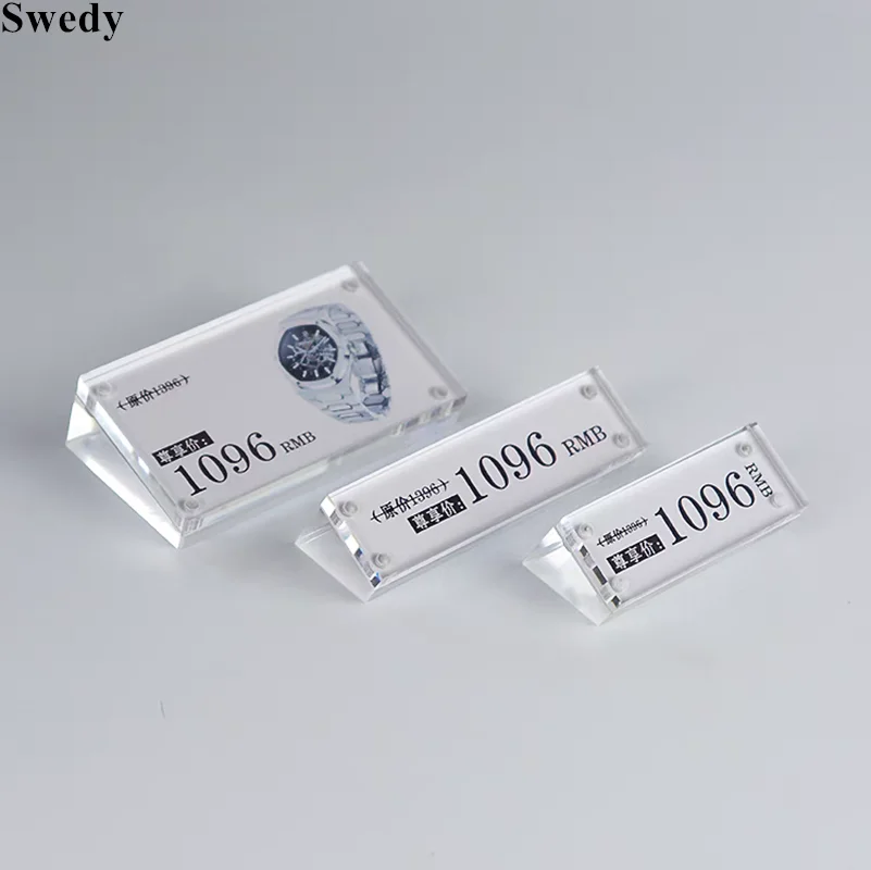 50x20mm /70x40mm Mini magnetyczny akrylowy uchwyt na znak stojak na karty menu uchwyt na karty małe etykiety z cenami na stół papierowe tagi — zdjęcie produktu 6