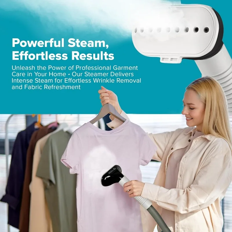 Steam & Go - The Rival Handheld Steamer for Clothes, Upright Foldable Garment Steamer for Curtains, Beddings, & Upholstery