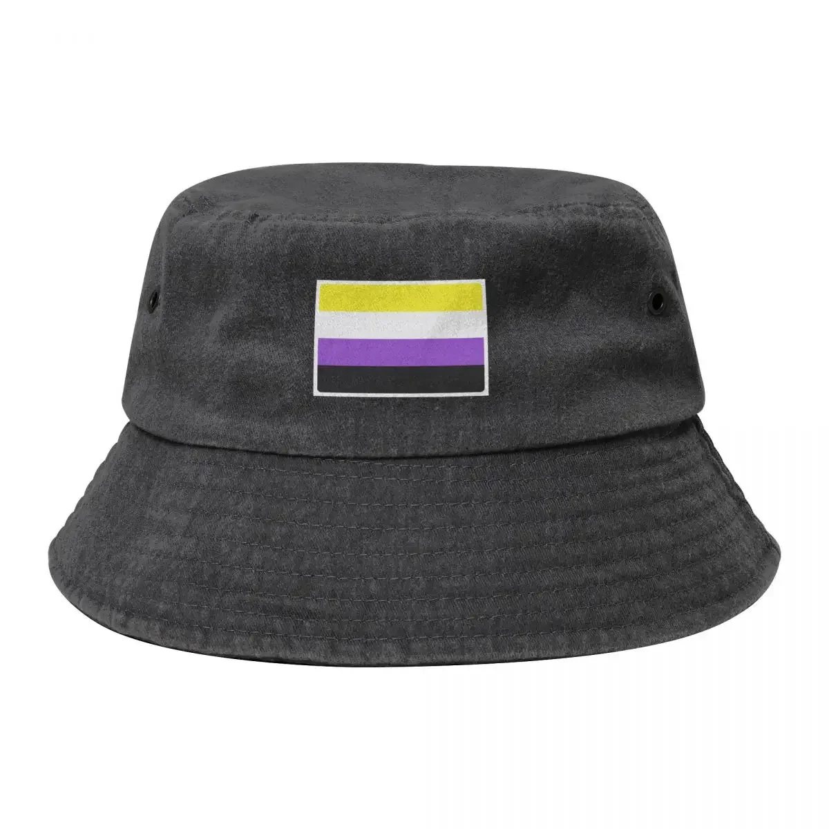 Non-Binary Flag Bucket Hat fishing hat Kids Hat Luxury Brand Golf Wear Men Women's