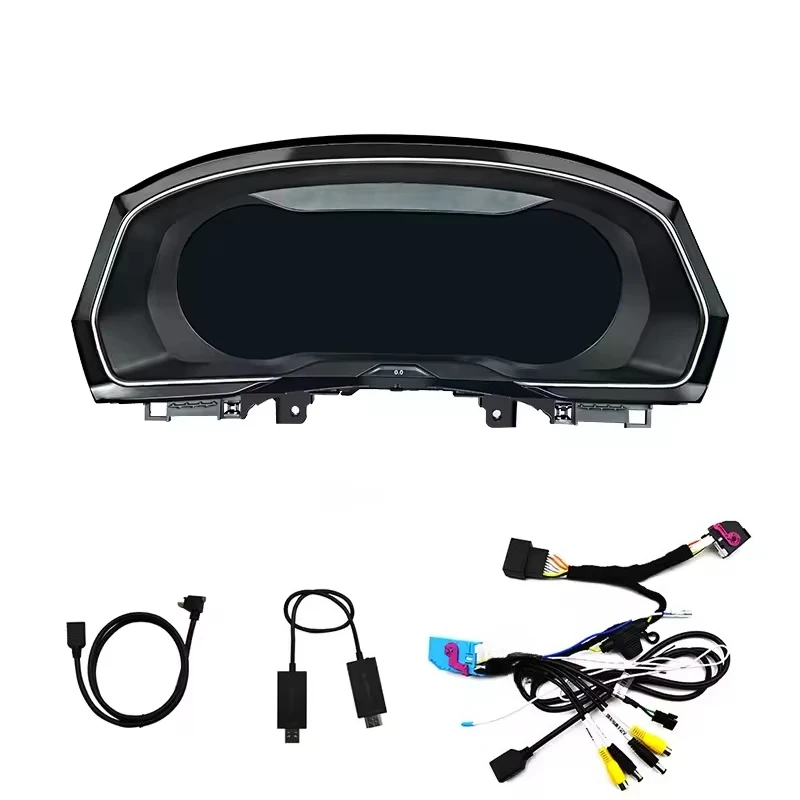 12.3'' Car Speedometer Digital Cluster LCD Dashboard for  VW Passat 2015-2020 Oil Gauge Linux System