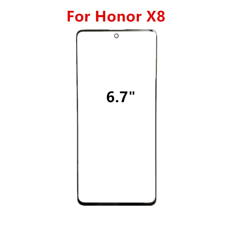 Outer Screen For Honor X7 CMA-LX1 / X8 TFY-LX1 / X9 ANY-NX1 Front Touch Panel LCD Display Glass Cover Repair Replace Parts + OCA