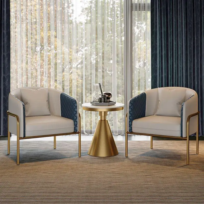 

Light luxury sales office with single sofa reception sofa chair tiger living room leisure chair balcony