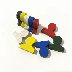 50 Pieces 16*16*5MM Wooden Humanoid Shape Game Pieces Marks For Games Accessories