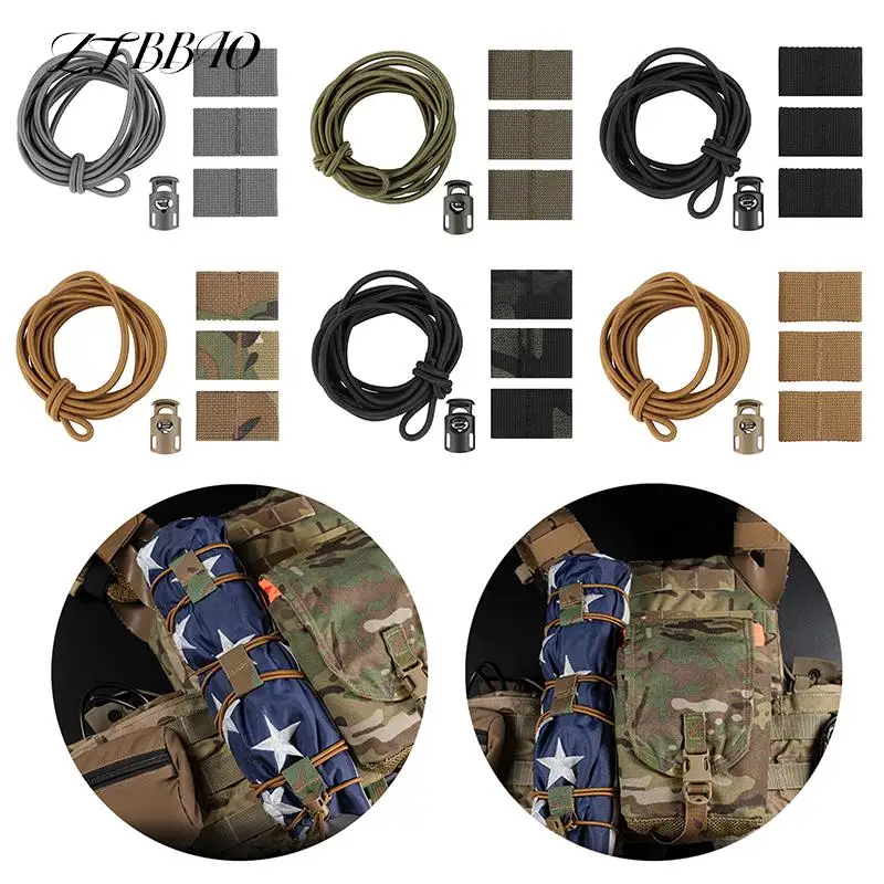 

Shock Cord Retention Webbing Loop Cord Lock Secure Attachment Tactical Old Glory Flag Bungee Elastic Fastener Strap