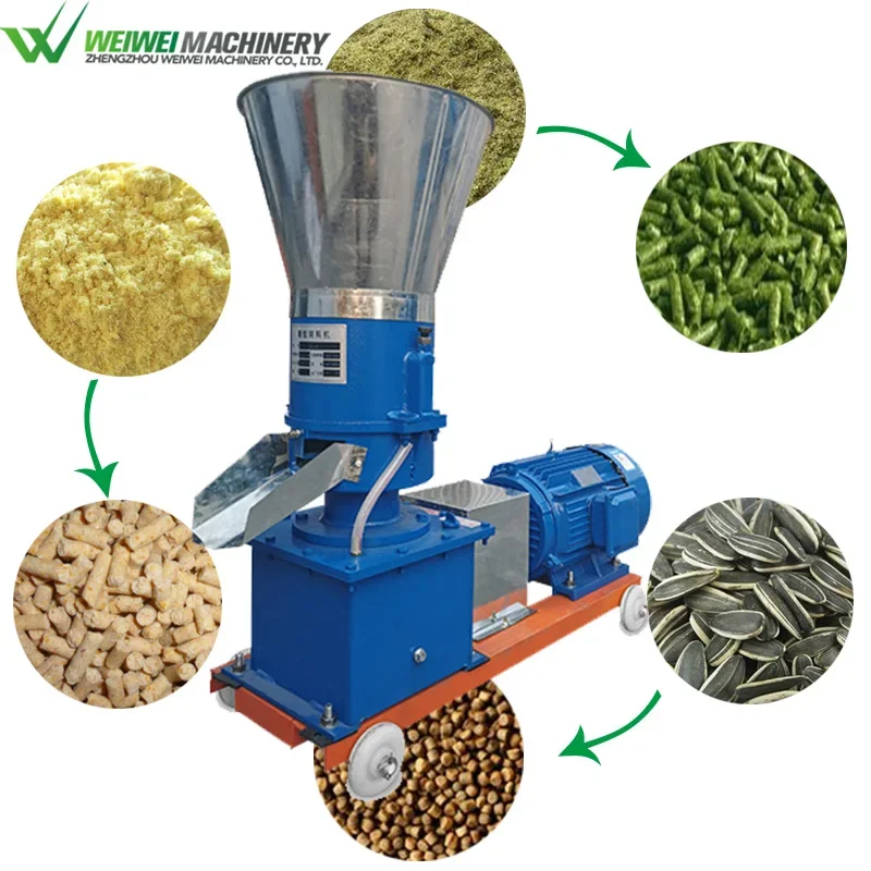 Weiwei Animal sinking pellet feeding pellet making machine pigs rabbits chickens ducks fodder feed processing machines