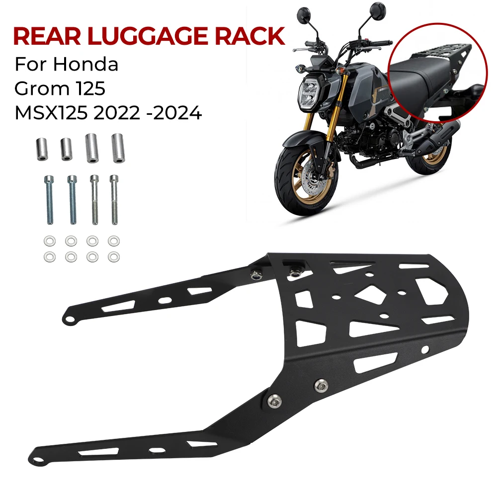 For Honda Grom 125 MSX125 2022 2023 2024 Rear Luggage Rack Extension Luggage Carrier Holder Bracket Shelf Motorcycle Accessories