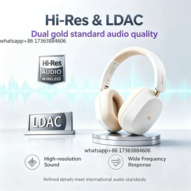 Max5S ANC Headphones Wireless Bluetooth 5.3 45dB Noise Cancelling Hi-Res LDAC Sound Spatial Audio Earphones Headset