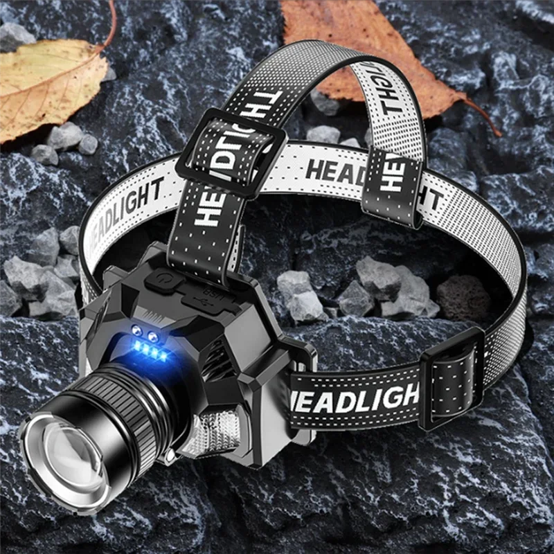 

Motion Sensor LED Headlamp - Waterproof USB Rechargeable Zoomable Work Light