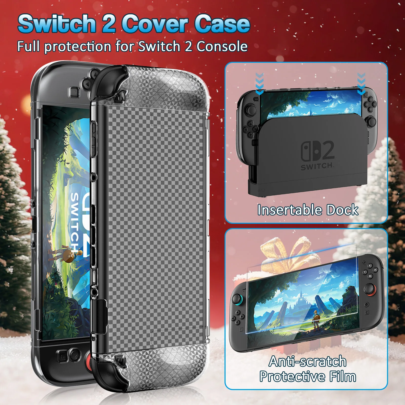21 in 1 For Switch 2 Case Accessories Gift Pack, 2025 Switch 2 EVA Bundle Kit for Christmas, Halloween, Men Women Luxury Gift 3