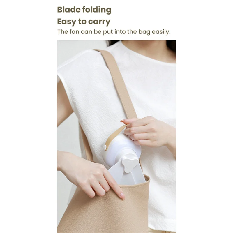 1Pcs Mini USB Fan Battery Operated Remote Control Fan Camping Fan Portable Fan LED Light For Home White