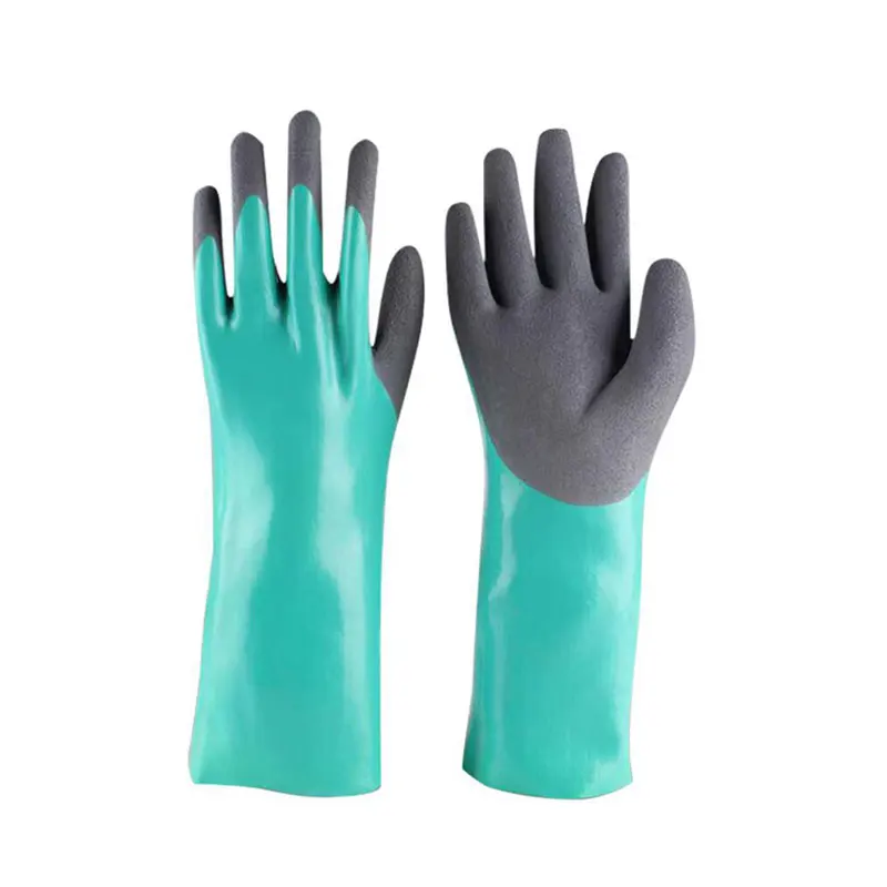 1Pair Reusable Heavy Duty Safety Work Gloves, Acid,Labor Protection Wear-Resistant,Anti-Skid And Anti Cutting Rubber Gloves