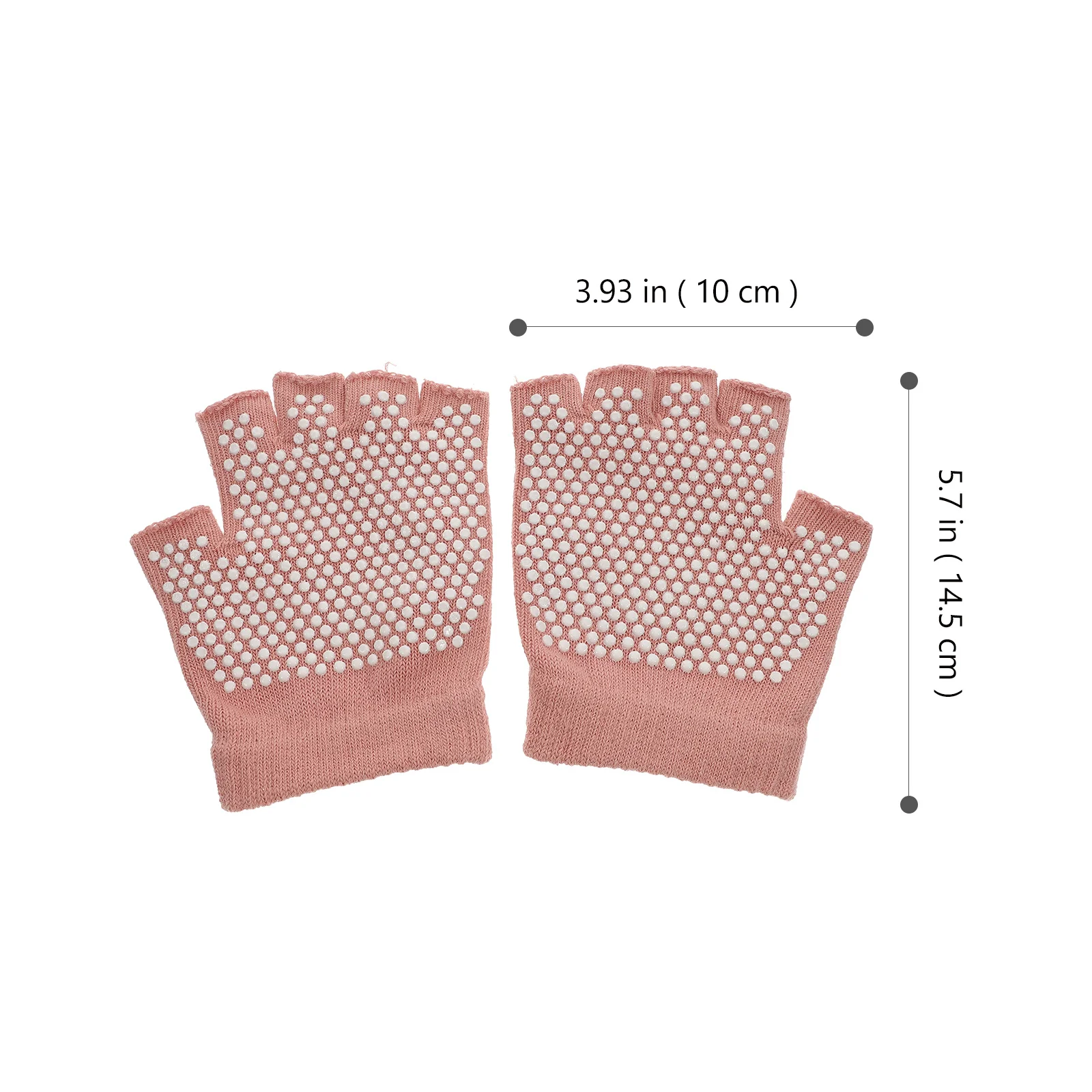 

1Pair Fingerless Yoga Gloves Non Slip Half Finger Knitted Workout Fitness Gloves Breathable Sweat Absorbing Pink